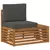 Set vanjskih sofa s jastukom 7 Komad Prirodna i antracit