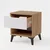 Hanah Home noćni ormarić Vel3-Sw, 44 cm, hrast / beli