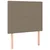 vidaXL Box spring postelja z vzmetnico LED taupe 90x200 cm blago