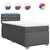 VIDAXL Box spring postelja z vzmetnico temno siva 80x200 cm blago