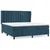Box spring postelja z vzmetnico temno modra 180x200 cm žamet