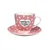 PORCELAN SET ZA KAFU 160ml 6/1 (HOME MADE/PINK) JH-CS-160ZHC-9306