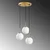 Opviq Luster Orbital-20-14047, 45x45x120cm, IP20, Belo-zlatne boje