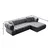Atelier del Sofa Ugaona garnitura na razvlačenje Petra Right, 280 x 170 cm, Tamnosiva