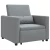 Sofa na razvlačenje Singl Svjetlosiva 90 x 165 x 87 cm tkanina
