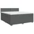 vidaXL Postelja boxspring z vzmetnico Temno siva 160 x 200 cm Blago