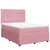 Vidaxl Box spring postelja z vzmetnico roza 140x190 cm žamet