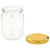 vidaXL Stekleni kozarci z zlatimi pokrovi 48 kosov 230 ml