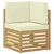 Set vanjskih sofa s jastukom 5 pcs Bijela i krem Poliester