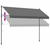 Tenda na uvlačenje antracit 350 x 150 cm od tkanine i čelika