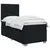 vidaXL Postelja boxspring z vzmetnico Črna 100 x 200 cm Blago