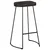 Vidaxl Barski stolčki 2 črni Black 45x40x78 cm trden mangov les