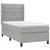 Vidaxl Box spring postelja z vzmetnico svetlo siv 100x200 cm blago