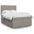 Vidaxl Box spring postelja z vzmetnico taupe 140x200 cm blago