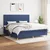 vidaXL vidaXL Box spring postelja z vzmetnico moder 200x200 cm blago, (20895552)