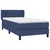 Vidaxl Box spring postelja z vzmetnico modra 80x200 cm blago