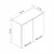 Hanah Home kuhinjski element Minar 8017, 80 cm, beli