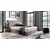 Boxspring postelja Wood 4 - 140x200 cm - temni hrast