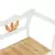Klupa bijela 107 x 45 x 75,5 cm od masivne jelovine