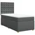 Vidaxl Box spring postelja z vzmetnico temno siva 90x190 cm blago