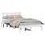 vidaXL Posteljni okvir s hrbtom Bela 135x190 cm Trden borov les