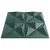 Zidne panele 24 pcs Origami zelena 50 x 50 cm XPS pjena