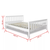 VIDAXL posteljni okvir iz trdne borovine (140x200cm), bel