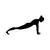 Wallity Zidna dekoracija Yoga 7, 60x30cm, Crna