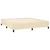 Vidaxl Box spring postelja z vzmetnico krem 180x200 cm blago