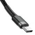 Kabel Baseus cafule Type-C na Type-C 3A sivo crni 1m
