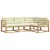 Set vanjskih sofa s jastukom 3 pcs Bijela i krem Poliester