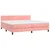 Vidaxl Box spring postelja z vzmetnico roza 200x200 cm žamet
