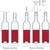 Vacuum Wine Stopper, Grey - 6 kos.