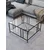 Hanah Home Bakü klub sto 75 × 45 × 75 cm, crna / providno staklo