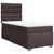 VIDAXL Box spring postelja z vzmetnico temno rjava 100x200 cm blago