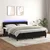 Greatstore Box spring postelja z vzmetnico LED črna 160x200 cm žamet