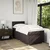 Vidaxl Box spring postelja z vzmetnico temno rjava 80x200 cm blago
