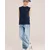 WE Fashion Majica temno modra