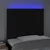 Vidaxl LED posteljno vzglavje črno 90x5x118/128 cm blago