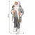 Deda Mraz dekorativna figura L-96, 150 cm, Sivo-beli