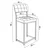 Hanah Home Set barskih stolova i stolica, 110 x 92 x 70 cm, 5 delova, Krem