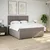 Vidaxl Box spring postelja z vzmetnico taupe 180x200 cm blago