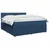 vidaXL Postelja boxspring z vzmetnico Modra 160 x 200 cm Blago