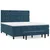Box spring postelja z vzmetnico temno modra 180x200 cm žamet