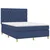 Vidaxl Box spring postelja z vzmetnico modra 140x200 cm blago