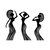 Wallity Zidna dekoracija African Woman Dance, 30 x 78 cm, Crna