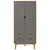 Vidaxl Garderobna omara OTTA rjava in siva 76,5x53x172 cm borovina