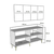 HANAH HOME Komoda Ipek Anthracite Gold