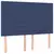 Vidaxl Box spring postelja z vzmetnico moder 140x190 cm blago