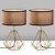 Opviq Set Stonih lampi Diamond-S-713, 25x25x43 cm, IP20, 2 komada, Braon-zlatne boje